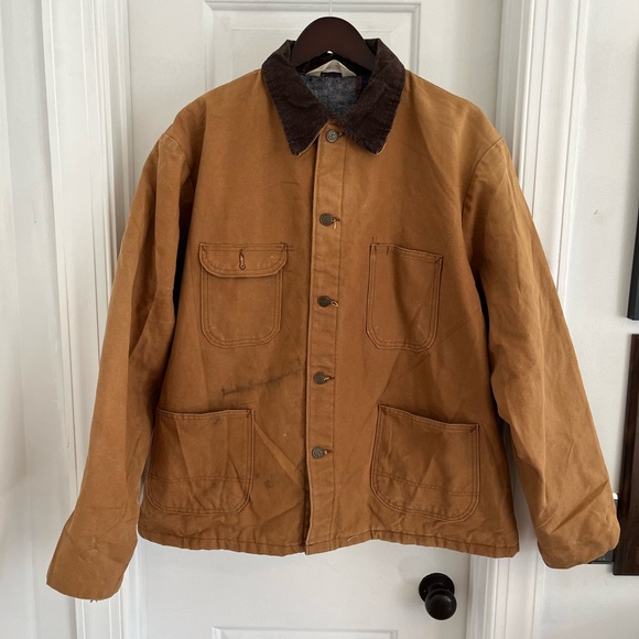 American Vintage Other - Vintage Key Imperial Canvas Blanket-Lined Chore Coat Made in USA Tan/Brown‎